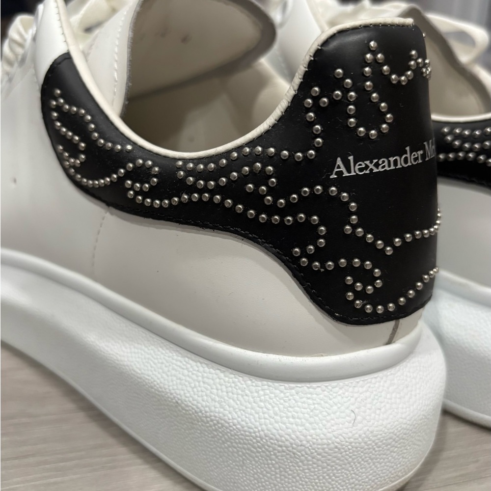 Alexander McQueen Saks exclusive White and Black Sneakers